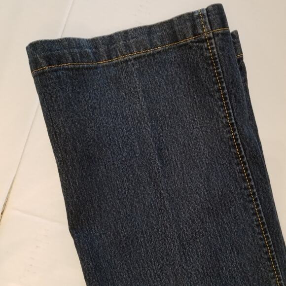 Glo Jeans by J Lo Mid Rise Straight Cut Slash Pockets Dark Rinse Juniors Size 9 - Picture 14 of 16